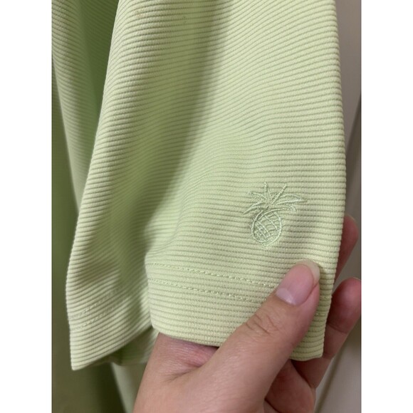 Cubavera Polo Shirt Men XL Pale Green Solid Textured Short Sleeve - Picture 6 of 11